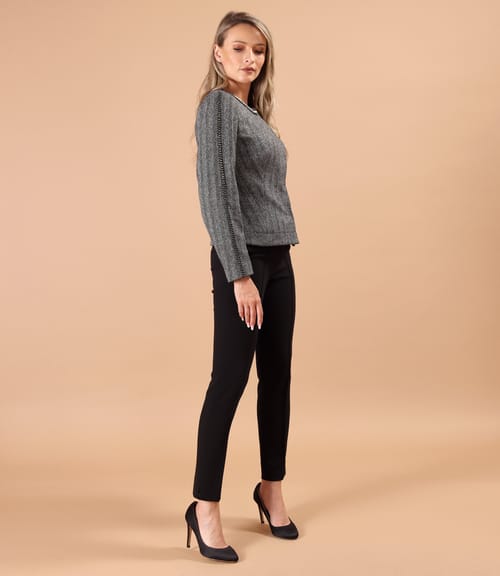 Pantaloni pana din stofa elastica