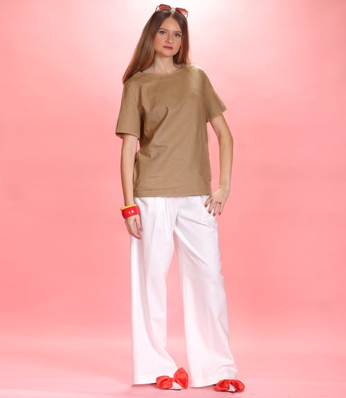 Pantaloni largi cu in