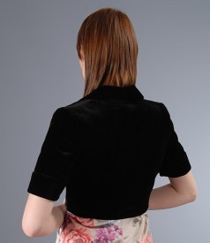 Bolero catifea neagra