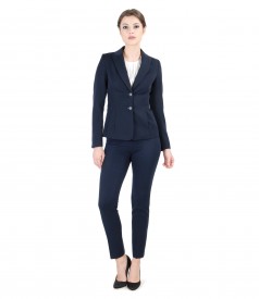 Costum office dama din stofa elastica cu buzunare