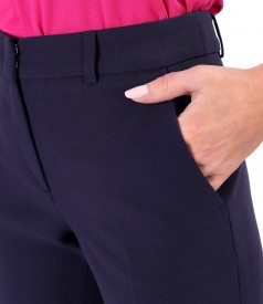 Pantaloni drepti din stofa elastica