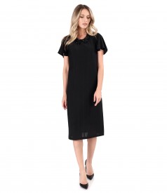 Rochie de cocktail lejera din viscoza cu fir metalic