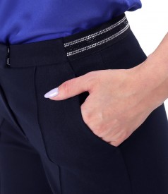 Pantaloni pana din stofa elastica
