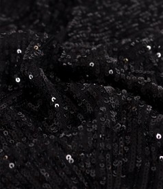 Rochie de seara din paiete metalizate negre