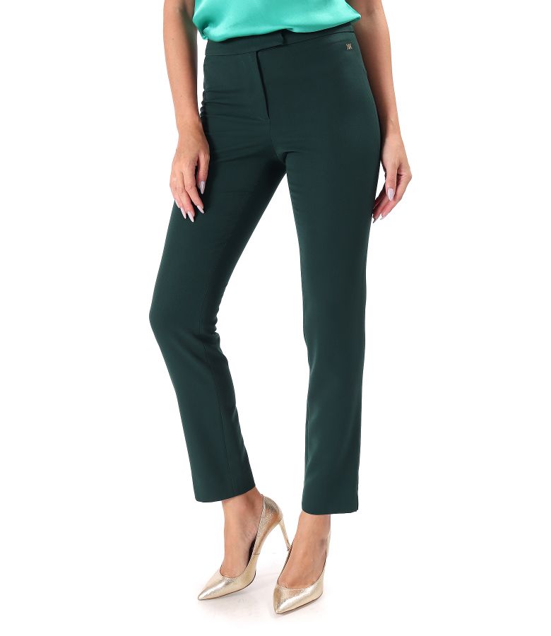 Pantaloni eleganti pana din stofa elastica cu viscoza