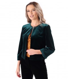 Bolero elegant din catifea elastica