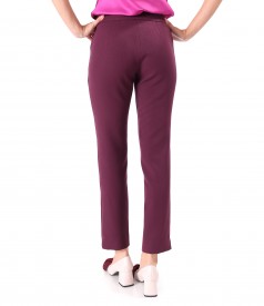 Pantaloni eleganti pana din stofa elastica cu viscoza