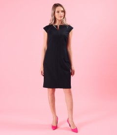 Rochie office din stofa elastica cu viscoza